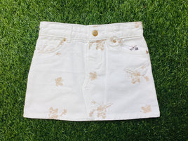 Embroided Twill Skirt
